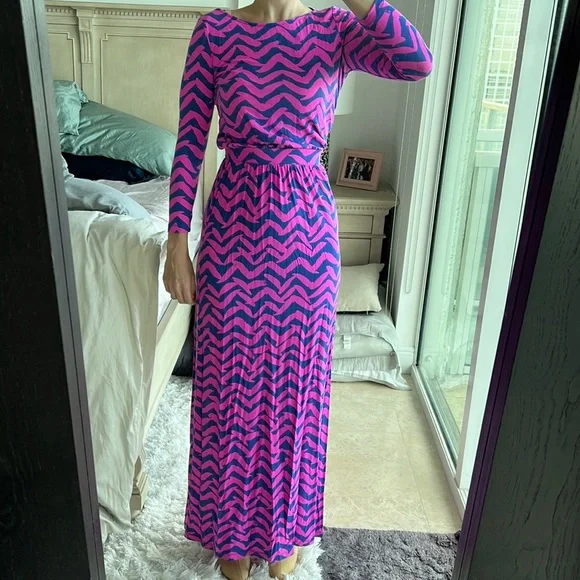 chinese dress ladies 1960s Lilly Pulitzer Maxi Dress, The Lilly, Size Medium main image 0